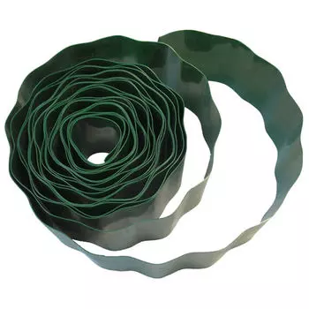 лента бордюрная ПРОТЭКТ гофра 10см зелёная 9м