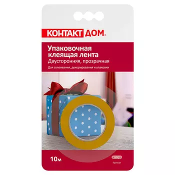лента клейкая КОНТАКТ двусторонняя 24ммх10м, арт.23711