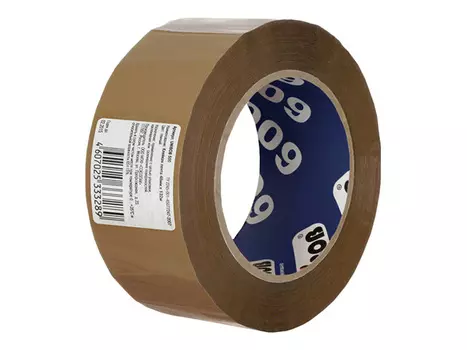 лента клейкая UNIBOB 600 48мм х 132м упаковочная темная, арт.31248