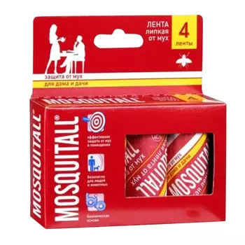 лента липкая MOSQUITALL Защита от мух 4шт