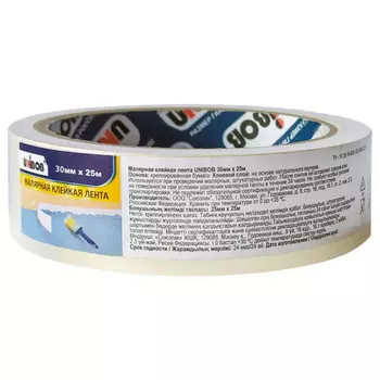 лента малярная 30ммх25м белая, арт.55773