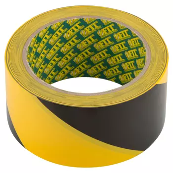 лента разметочная самоклеющаяся 50мм черно-желтая 25м
