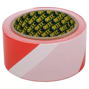 лента сигнальная 50мм красно-белая 100м