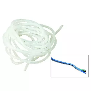 лента спиральная монтажная пластиковая ЛСМ-8 уп 10м белая