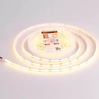 лента светодиодная AMBRELLA COB 10Вт/м 800Лм/м 3000К IP20 5м теплый белый