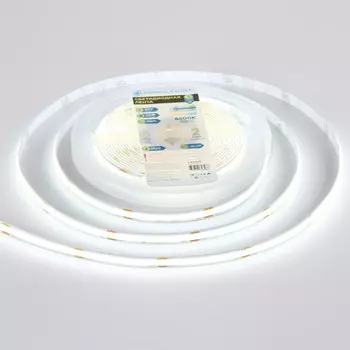 лента светодиодная AMBRELLA COB 12Вт/м 1000Лм/м 6500К IP20 5м холодный белый
