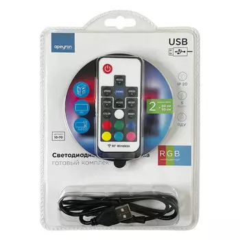 лента светодиодная комплект для ТВ APEYRON 5В 7,2Вт 5050 30д/м IP20 2х0,5м RGB