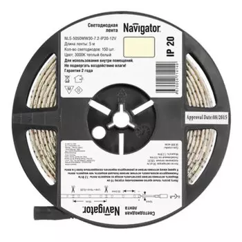 лента светодиодная LED NAVIGATOR 7,2Вт IP20 12В