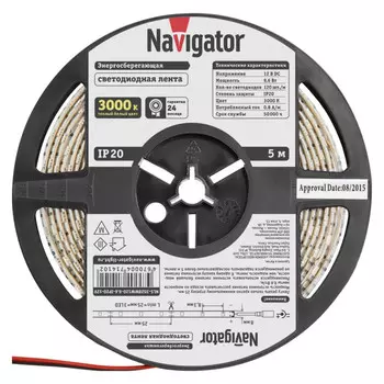 лента светодиодная LED NAVIGATOR 9.6Вт IP20 12В