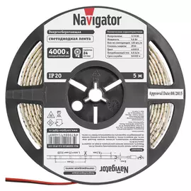 лента светодиодная Navigator 9,6Вт IP20 12В 4000К 5м