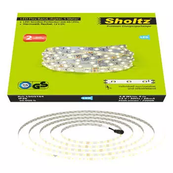 лента светодиодная SHOLTZ 5м 24Вт IP20 3000К 12В
