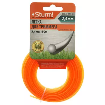 леска для триммера STURM 2,4мм 15м круг