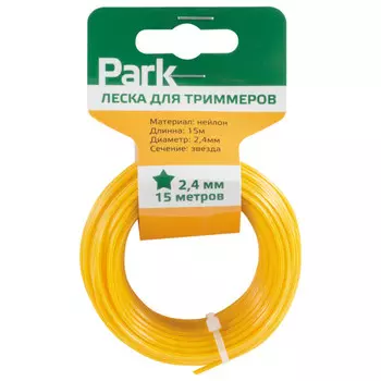 леска для триммеров PARK 2,4мм 15м звезда