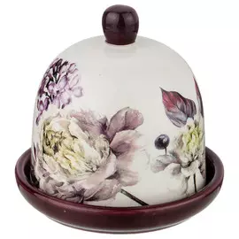 лимонница AGNESS Пурпур 9х9см с крышкой керамика