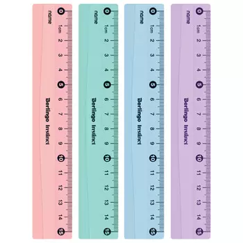 линейка Berlingo Instinct 15см пластик в асс-те