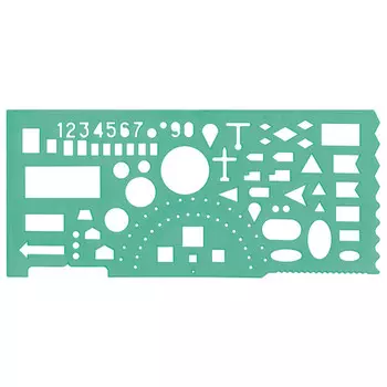 линейка офицерская СТАММ 20,2х9см пластик