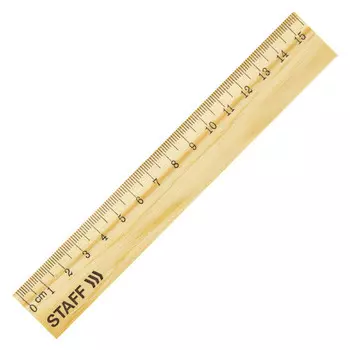 линейка STАFF 15см деревянная