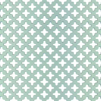 лист алюминиевый с фигурными отверстиями 0,08х25х50 см серебро 1 шт.