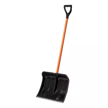 лопата для снега Богатырь с металлическим черенком