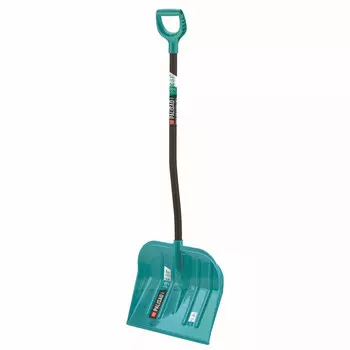 лопата для снега поликарбонат 475х400х1385 мм алюминиевый черенок