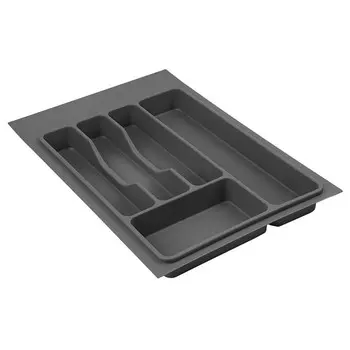 лоток для столовых приборов Lemaх в базу 400мм 485х325х45мм вулканический серый пластик
