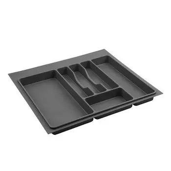 лоток для столовых приборов Lemaх в базу 600мм 485х527х45мм вулканический серый пластик