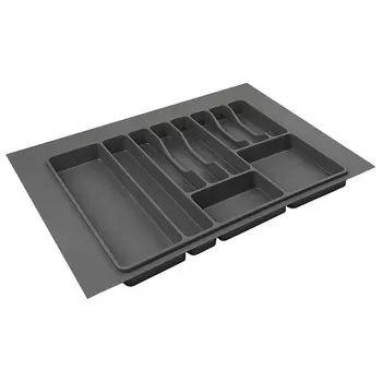 лоток для столовых приборов Lemaх в базу 800мм 485х725х45мм вулканический серый пластик