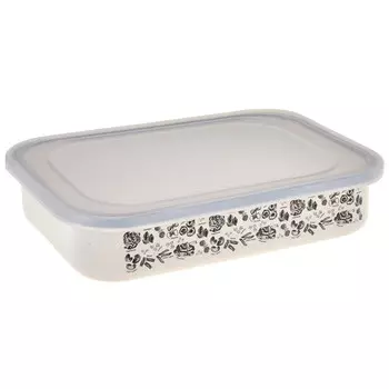 лоток HITT Графика 0,8л 22х11х5см с крышкой эмал.сталь,пластик