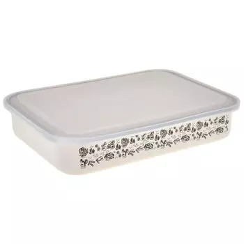 лоток HITT Графика 1,5л 22х13х5см с крышкой эмал.сталь,пластик