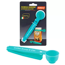 ложка-дозатор и зажим MALLONY SC-1, 16х4х3 см, полипропилен