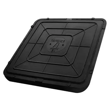 люк полимерно-песчаный квадрат 400x400мм черный