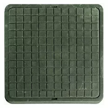 люк полимерно-песчаный квадрат 650x650мм зеленый