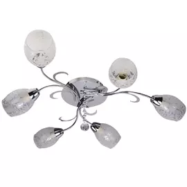 люстра CAIMAN Giuseppa 6x60Вт E14 стекло,металл хром