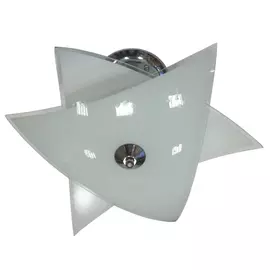 люстра CAIMAN Rut 3x60Вт E27 стекло,металл белый