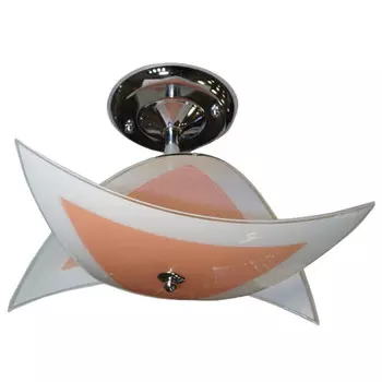 люстра CAIMAN Rut 3x60Вт E27 стекло,металл розовый