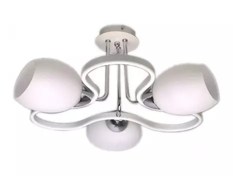 люстра CAIMAN Sonja 3x60Вт E27 стекло,металл, белый