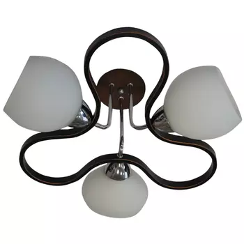 люстра CAIMAN Sonja 3x60Вт E27 стекло,металл, черный