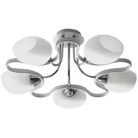 люстра CAIMAN Sonja 5x60Вт E27 стекло,металл, белый