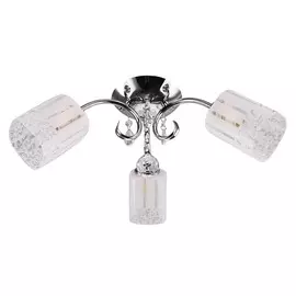 люстра CAIMAN Веска 3x60Вт E14 стекло,металл хром