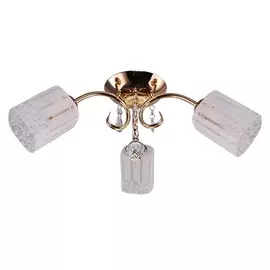 люстра CAIMAN Веска 3x60Вт E14 стекло,металл золото