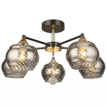 люстра HIPER Diana 5х60Вт E27 чёрный золотой