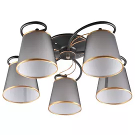 люстра HIPER Nataly 5х60Вт E27 чёрный золотой