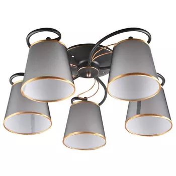 люстра HIPER Nataly 5х60Вт E27 чёрный золотой