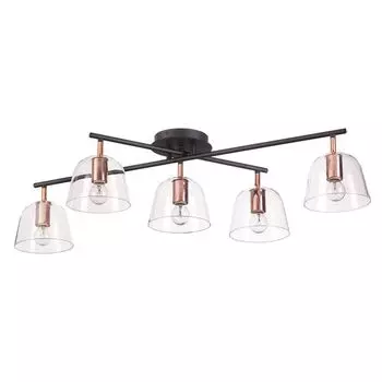 люстра Lumion Moderni Joseph 4455/5C 5 x E14 x 40 Вт черная + медь