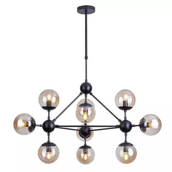 люстра на штанге ART LAMP Bolla E14 10х40Вт металл черный