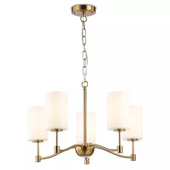 люстра подвесная AMBRELLA High Light E14 5х40Вт латунь/белый матовый