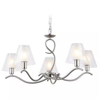 люстра подвесная AMBRELLA High Light E14 5х40Вт никель/белый матовый