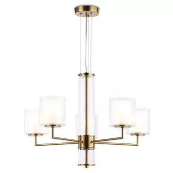 люстра подвесная AMBRELLA High Light E14 5х40Вт латунь/белый матовый