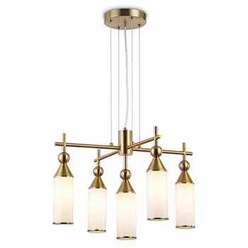 люстра подвесная AMBRELLA High Light E14 5х40Вт латунь/белый матовый