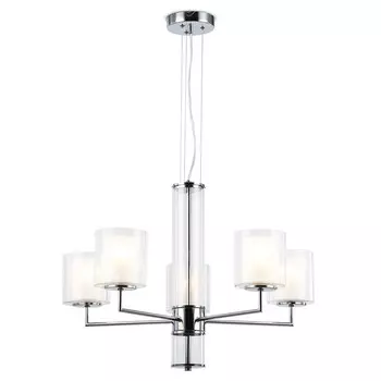люстра подвесная AMBRELLA High Light E14 5х40Вт хром/белый матовый